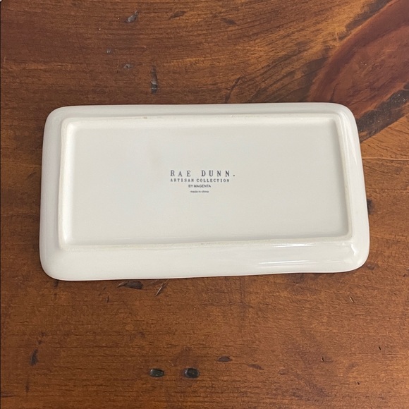 Rae Dunn Love Trinket Ceramic Tray Dish Plate  9" Valentines White Black - Picture 2 of 5